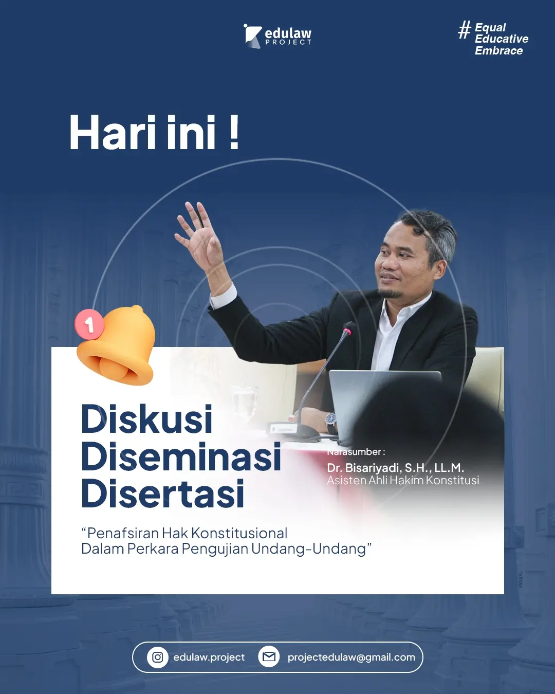 Diskusi Diseminasi Disertasi: Penafsiran Hak Konstitusional dalam Perkara Pengujian Undang-Undang